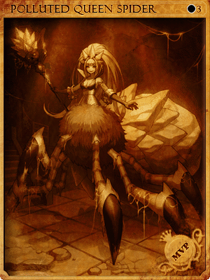 Sealed Tainted Spider Queen Card artwork