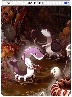 Hallucigenia Baby Card artwork