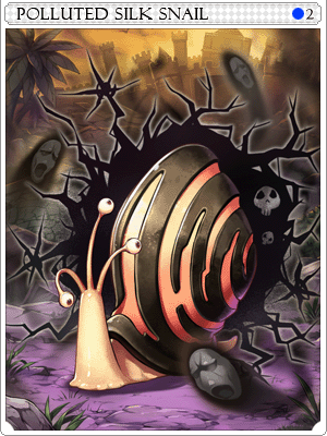 Polluted Silk Snail Card artwork