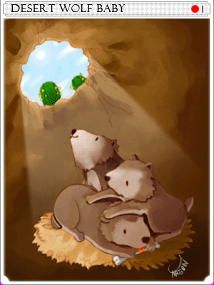 Baby Desert Wolf Card artwork