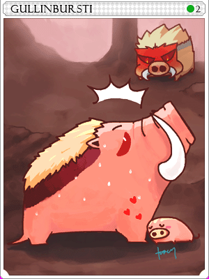Gullinbursti Card artwork