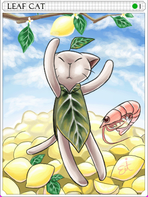 Leaf Cat Card artwork