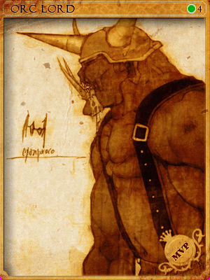 Sealed Orc Lord Card artwork