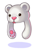 White Chocolate Bear Hat